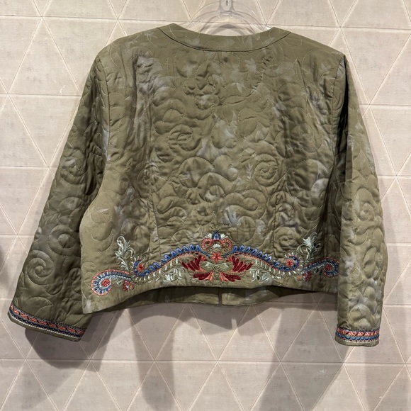 Soft Surroundings D’oro Bolero Jacket in Olive Desert Multi Sz XL - Picture 4 of 6